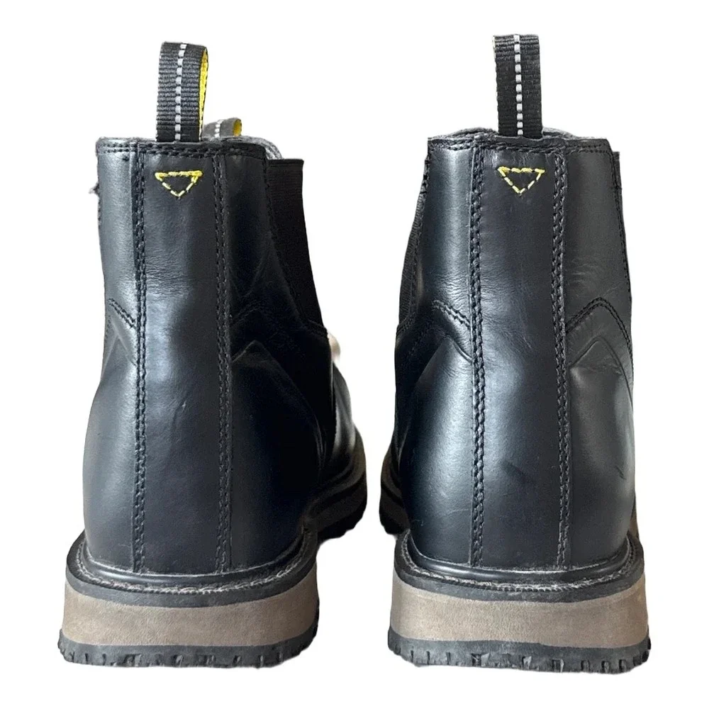 ACE Firebrand Black Leather Chelsea Work Boots Men's 13 Composite Toe Safety